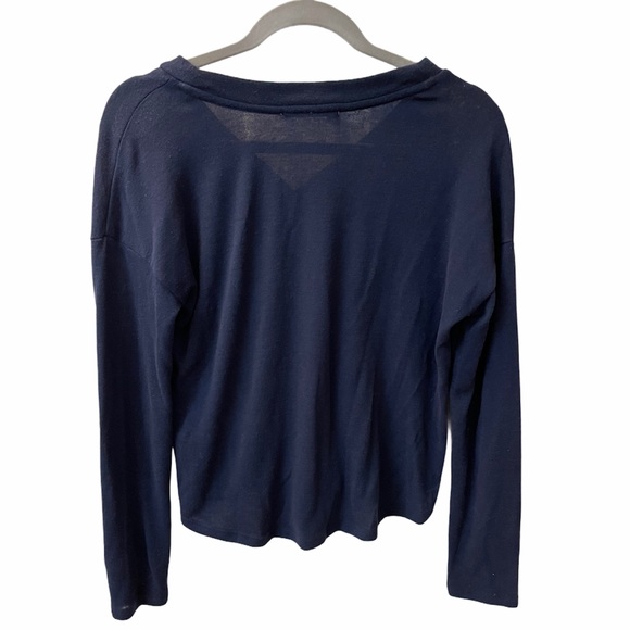 Pink rose button down tie front long sleeve shirt - Picture 2 of 3